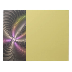 Abstract Shiny Trippy Colorful 3D Fractal Art Notepad