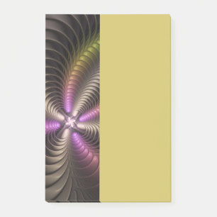 Abstract Shiny Trippy Colorful 3D Fractal Art Post-it Notes