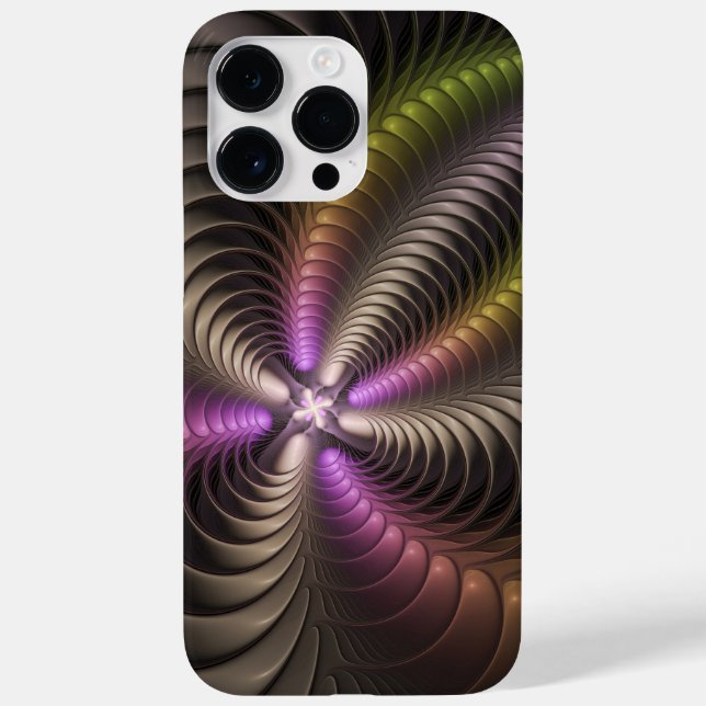Abstract Shiny Trippy Colourful 3D Fractal Art Case-Mate iPhone Case (Back)