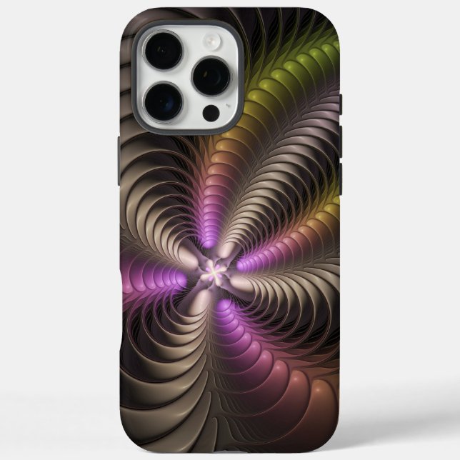 Abstract Shiny Trippy Colourful 3D Fractal Art Case-Mate iPhone Case (Back)