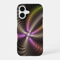 Abstract Shiny Trippy Colourful 3D Fractal Art