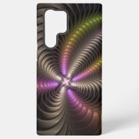 Abstract Shiny Trippy Colourful 3D Fractal Art