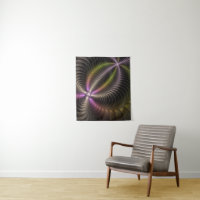 Abstract Shiny Trippy Colourful 3D Fractal Art
