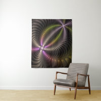 Abstract Shiny Trippy Colourful 3D Fractal Art