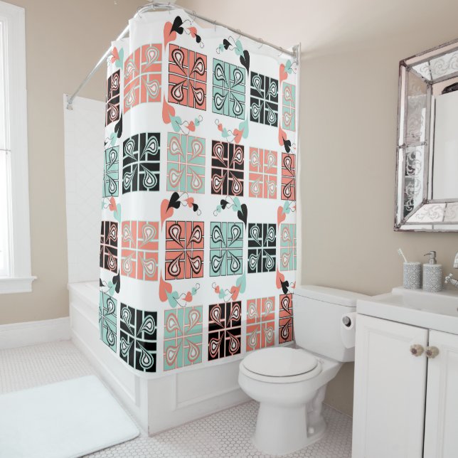 Abstract Shower Curtain (In Situ)