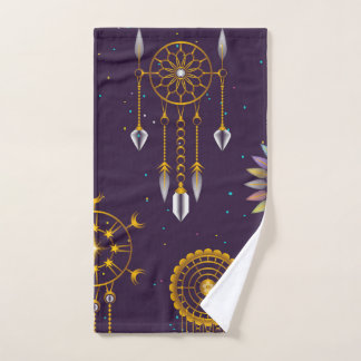 abstract shower curtain hand towel