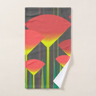abstract shower curtain hand towel