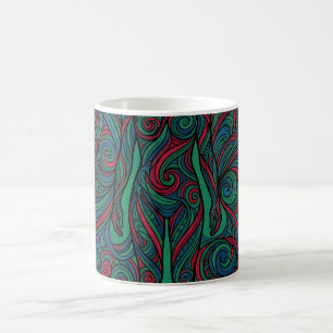 Abstract Silhouette Jewel Line Art Coffee Mug
