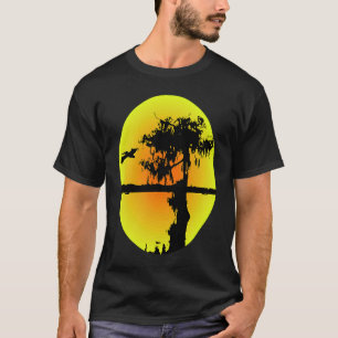 Abstract Silhouette Pelican Cypress Swamp T-Shirt