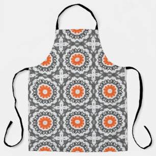 Abstract Silver: Geometric Seamless Design. Apron