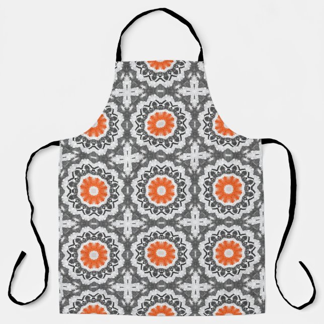 Abstract Silver: Geometric Seamless Design. Apron (Front)