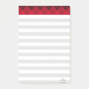 Abstract Silver Grey, Red & White Things To Do Post-it Notes