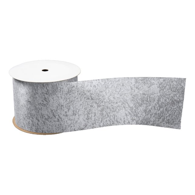 Abstract silver paper satin ribbon (Spool)