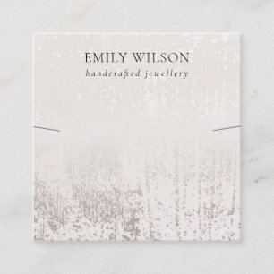 Abstract Silver Rainfall Necklace Band Template Square Business Card