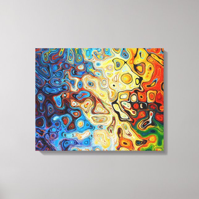 Abstract, similar to plasma, solar fusion canvas print (Front)