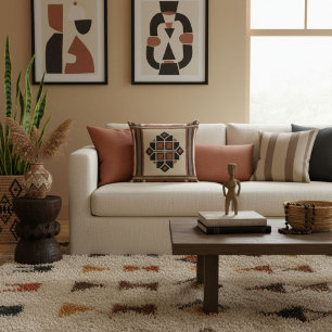 Abstract simple elegant modern lines retro cushion