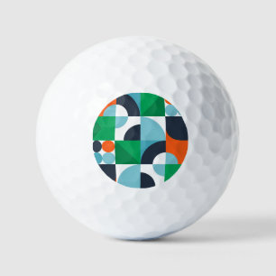 Abstract simple shapes and shapes golf balls