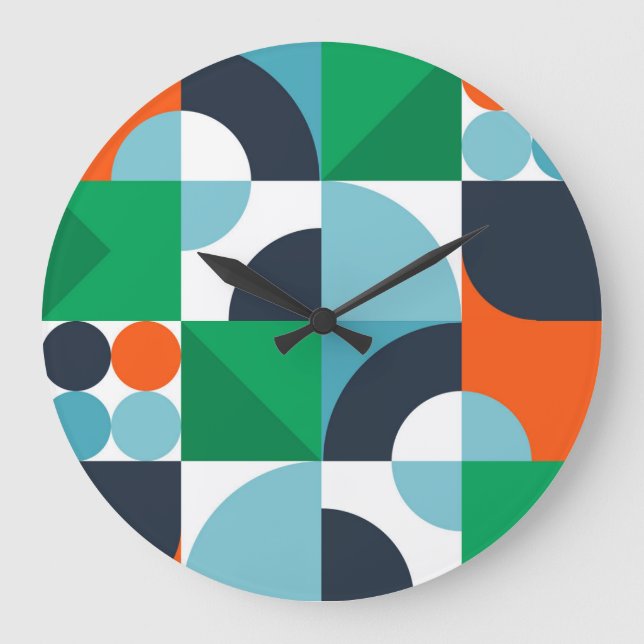 Abstract simple shapes and shapes large clock (Front)