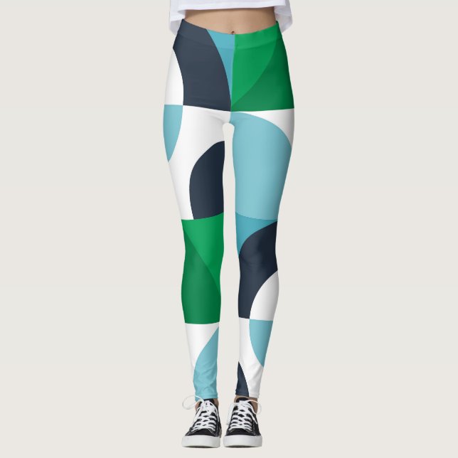 Abstract simple shapes and shapes leggings (Front)
