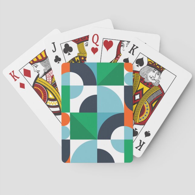 Abstract simple shapes and shapes playing cards (Back)