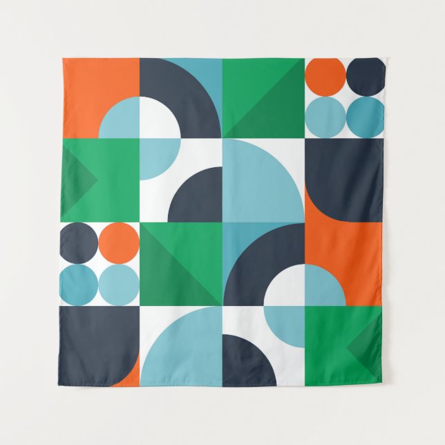 Abstract simple shapes and shapes tapestry (Front)