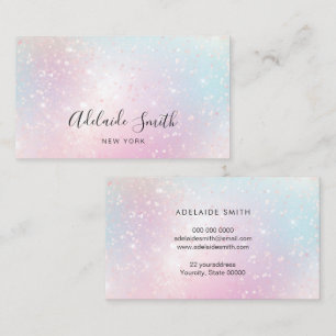 abstract simulated shimmer business card