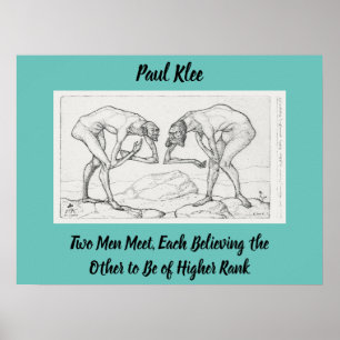 Abstract Sketch Paul Klee Two Men Meet Poster