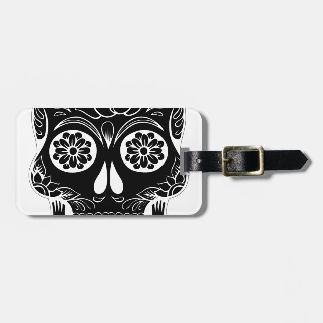Abstract Skull Luggage Tag (Front Horizontal)