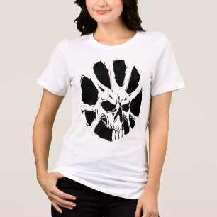 Abstract Skull Roots: Dark Art Tri-Blend Shirt