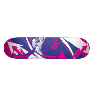 Abstract Skull Skateboard