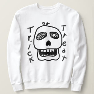 Abstract Skull Trick or Treat Halloween Sweatshirt