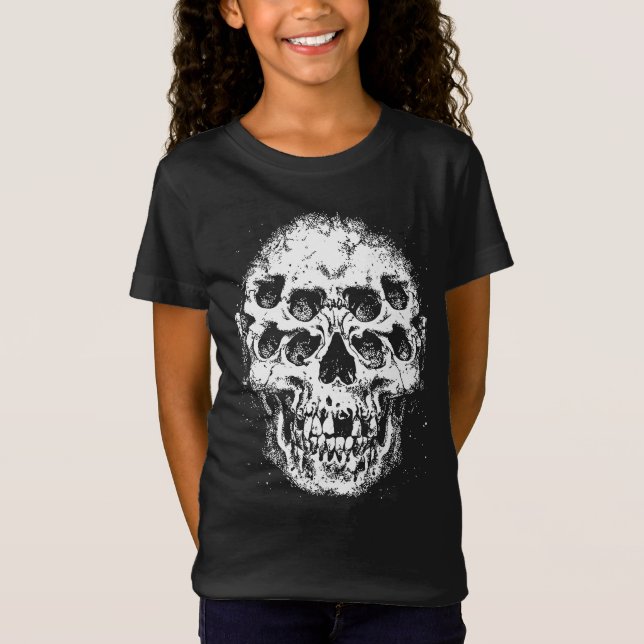 Abstract Skull with Multiple Eyes T-Shirt (Front)