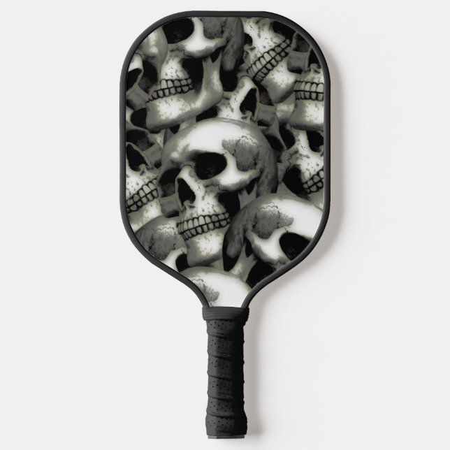Abstract Skulls Patterned Pickleball Paddle (Front)