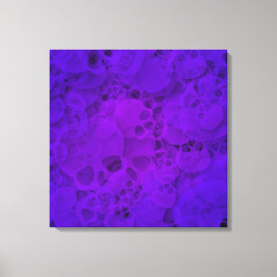 Abstract Skulls Premium Wrapped Canvas