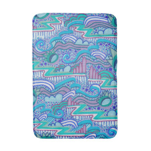 Abstract Sky Way Up High Bath Mat