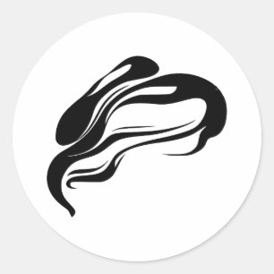 Abstract Smoke: A Minimalist Approach Classic Round Sticker