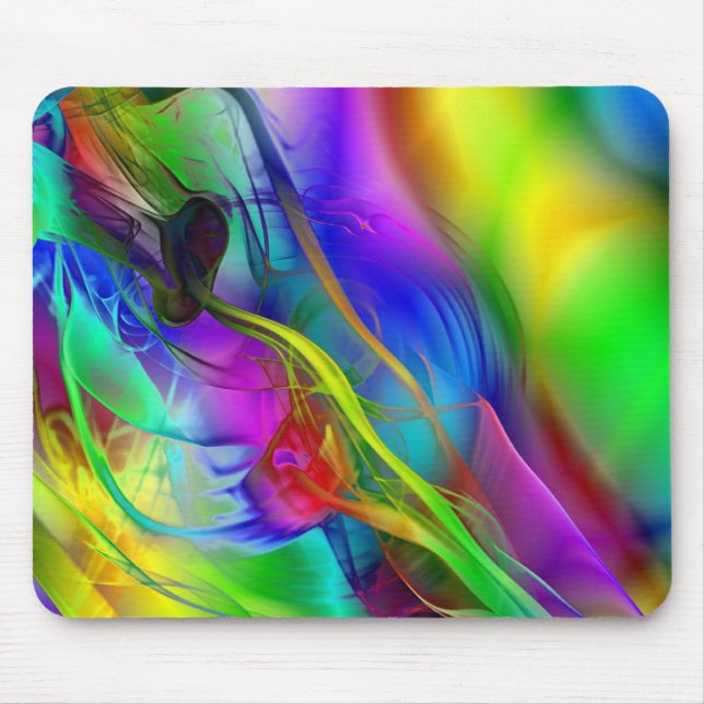 Abstract Smoke Art Mouse Pad (Front)