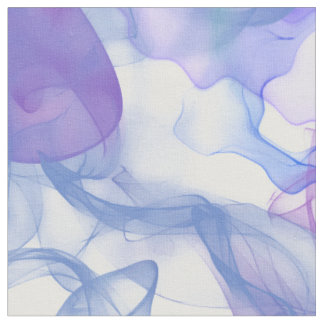 Abstract Smoke in purple Pinks and Blues Fabric