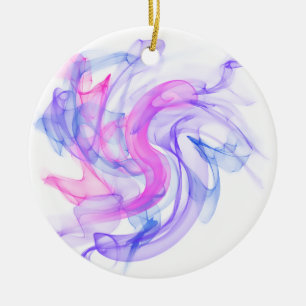 Abstract  Smoke on the Water Ceramic Tree Decoration