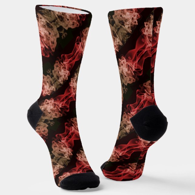 Abstract smoke pattern socks (Angled)