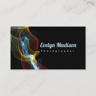 Abstract smoke ribbon y78u business card