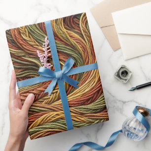 Abstract Smoke Swirl Earth Tone Wrapping Paper