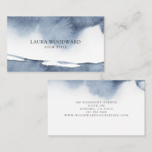 Abstract Smoky Blue Serene Business Card