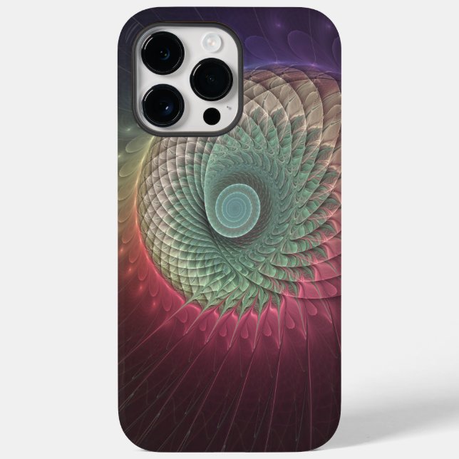 Abstract Snail Colourful Modern Fractal Art Case-Mate iPhone Case (Back)