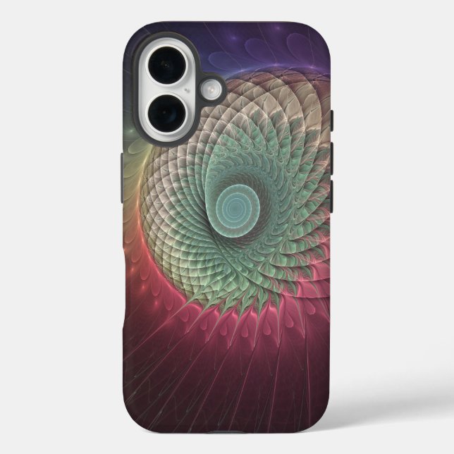 Abstract Snail Colourful Modern Fractal Art Case-Mate iPhone Case (Back)