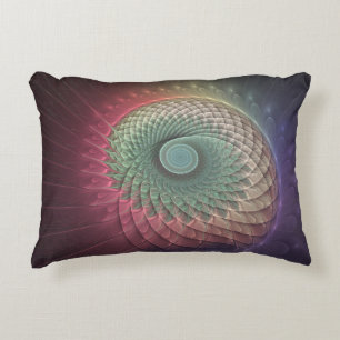 Abstract Snail Colourful Modern Fractal Art Decorative Cushion