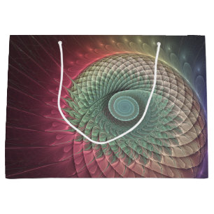 Abstract Snail Colourful Modern Fractal Art Large Gift Bag