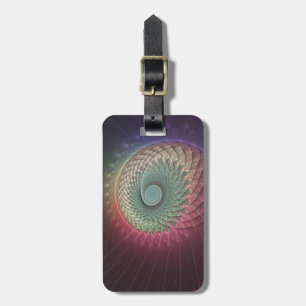 Abstract Snail Colourful Modern Fractal Art Luggage Tag