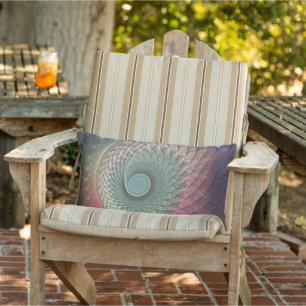 Abstract Snail Colourful Modern Fractal Art Lumbar Cushion