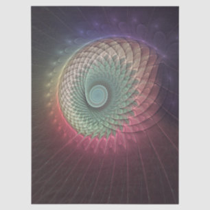 Abstract Snail Colourful Modern Fractal Art Tissue Paper